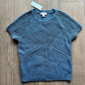 NWT knit detail tee size S